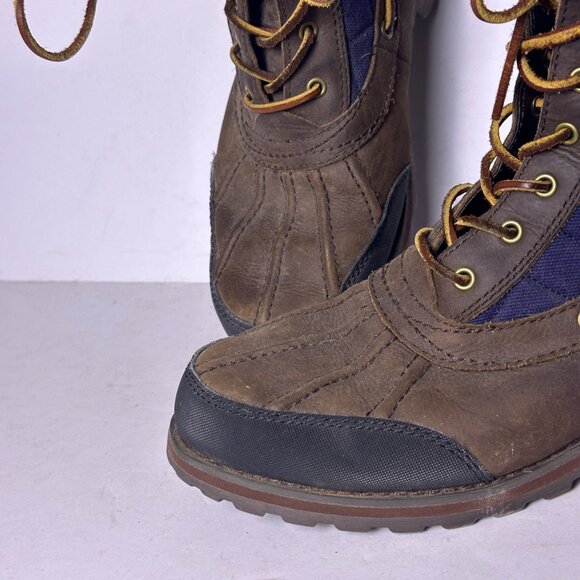 Polo Ralph Lauren Mens Size 11.5 Brown Whitehill Tall Leather Lace Up Duck Boots Polo Ralph Lauren Men main image 3